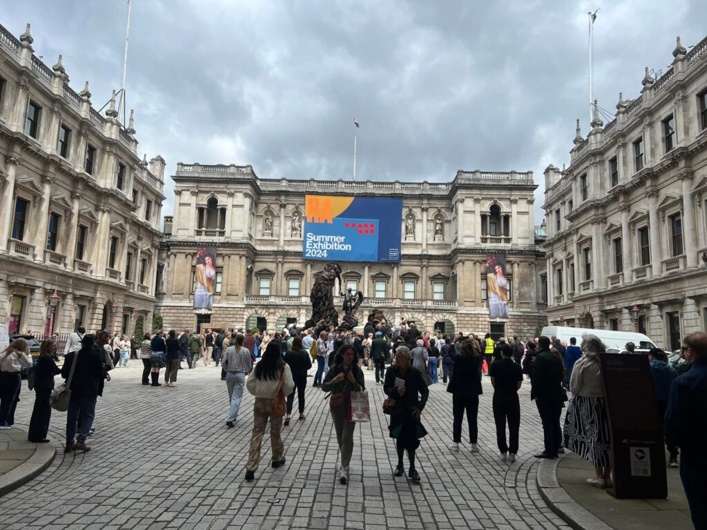In the courtyard of the Royal Academy on the way to the church St James’s Church, Piccadilly