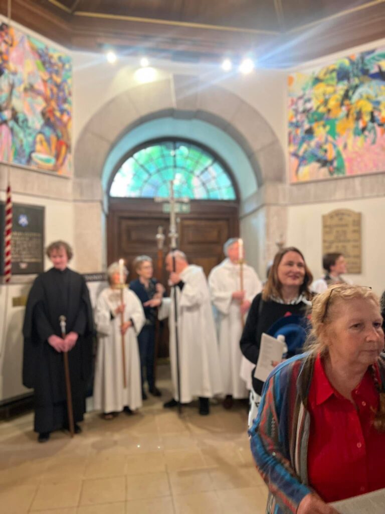 The traditional procession which, every year, takes the winning artists of the Summer Exhibition onto a walk from Burlington House to St James’s Church, Piccadilly